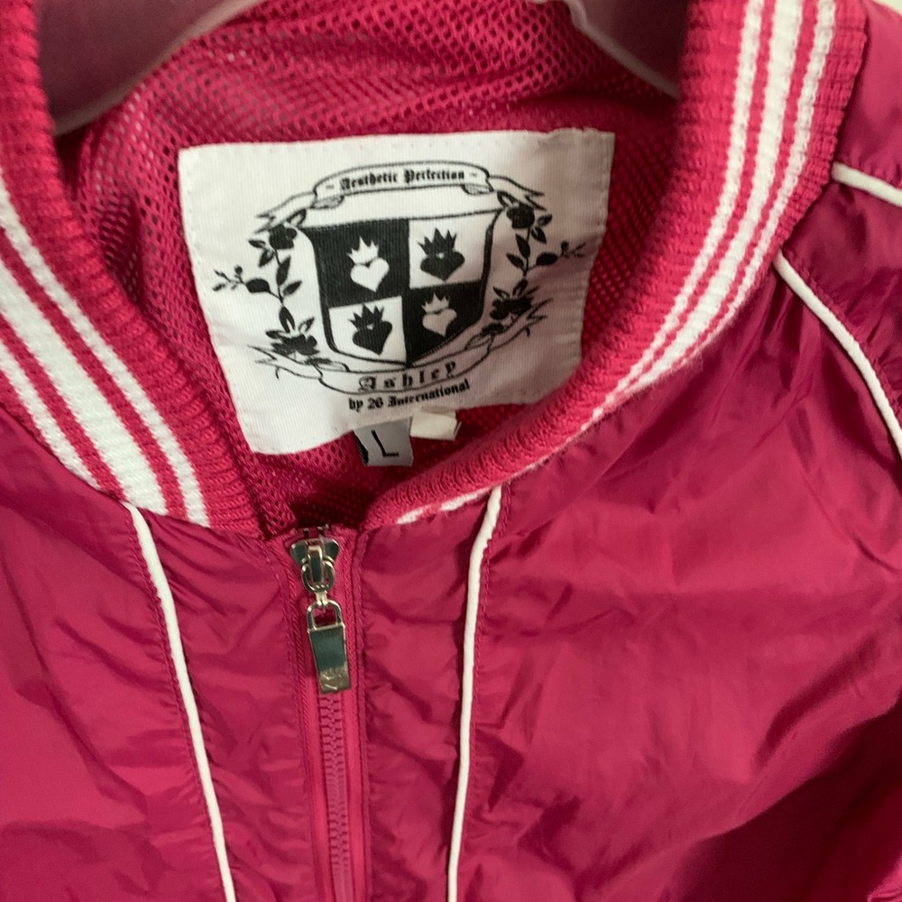 Ashley By 26 International Fuchsia Jacket with White Accents - Picture 3 of 11
